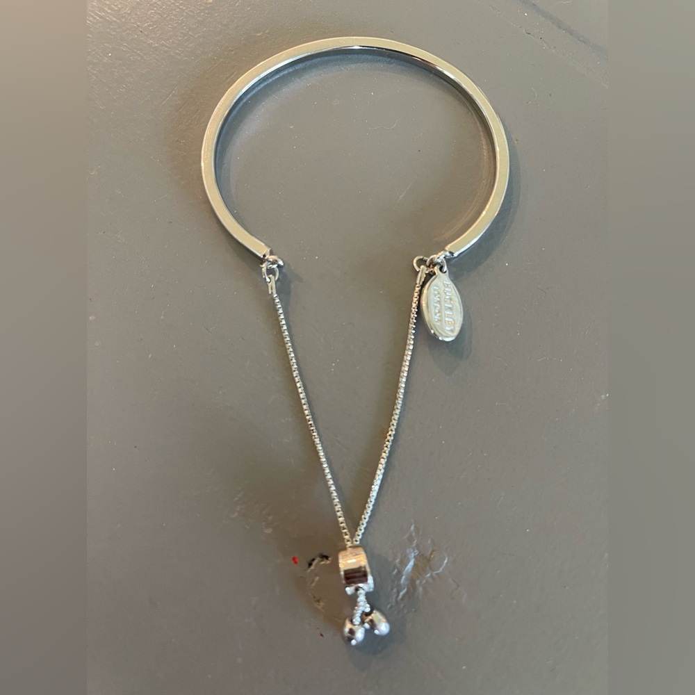 Elegant Silver Bracelet with Charm